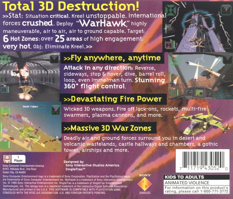 Warhawk : The Red Mercury Missions — Box back