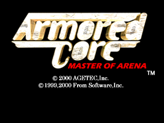 Armored Core : Master of Arena — Title screen