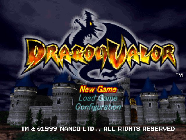 Dragon Valor — Title screen