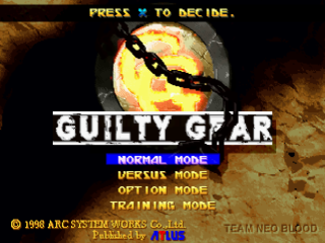 Guilty Gear — Title screen