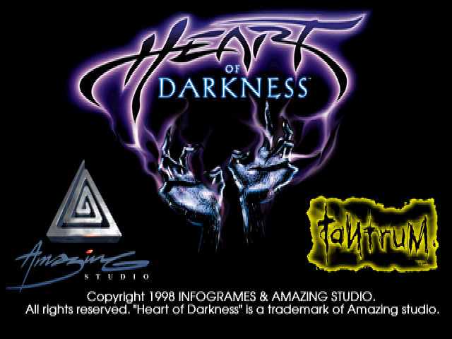Heart of Darkness — Title screen