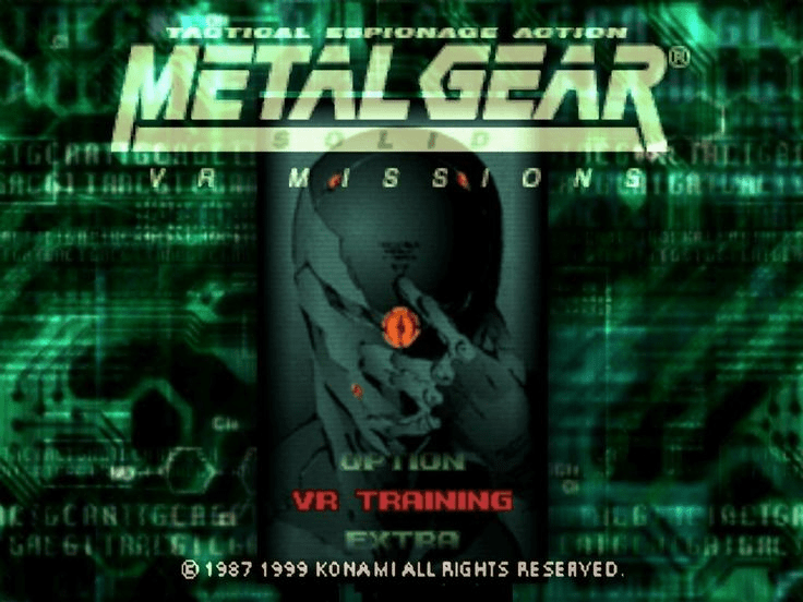 Metal Gear Solid : VR Missions — Title screen