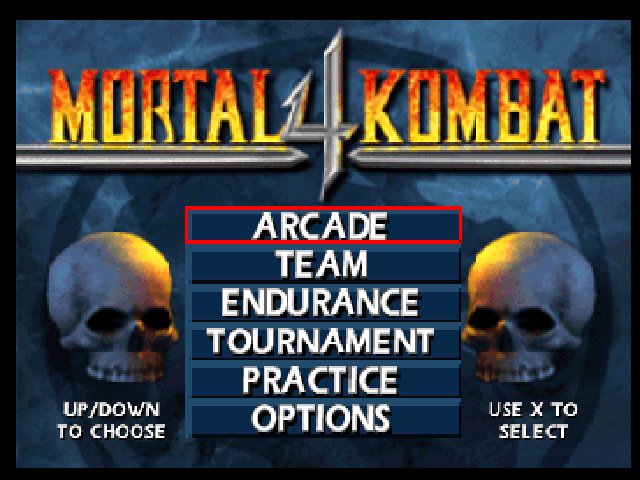 Mortal Kombat 4 — Title screen