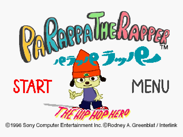PaRappa the Rapper — Title screen