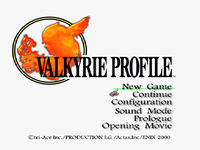 Valkyrie Profile — Title screen