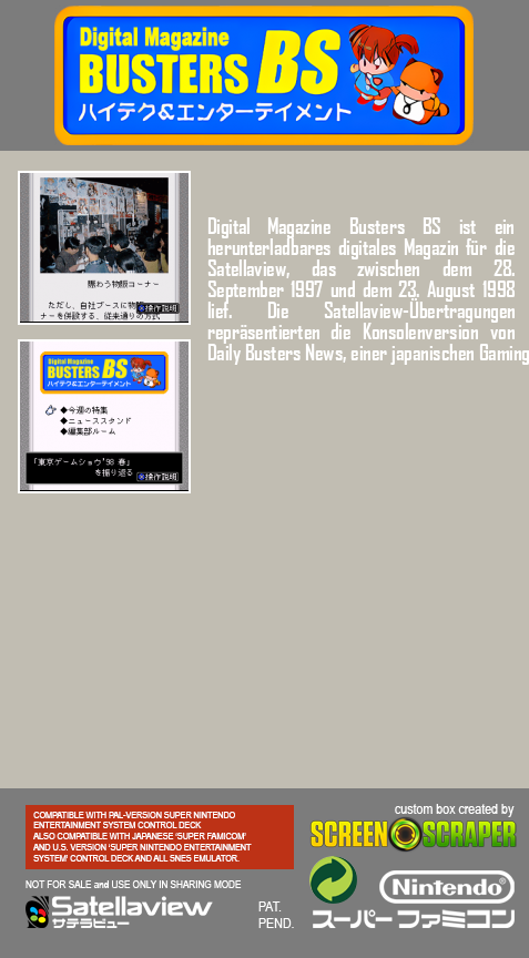 Digital Magazine Busters Bs — Box back