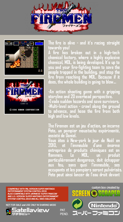 The Firemen — Box back