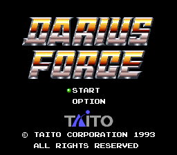 Darius Force — Title screen