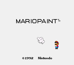 Mario Paint - Yuushou Naizou Ban — Title screen