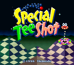 Special Tee Shot — Title screen