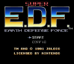 Super Earth Defense Force — Title screen