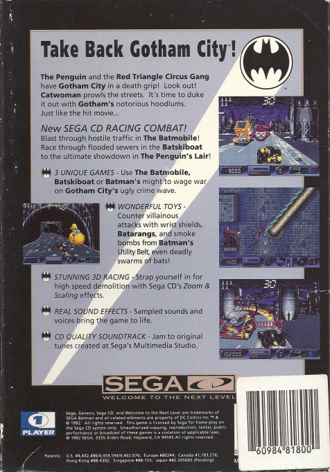 Batman Returns — Box back