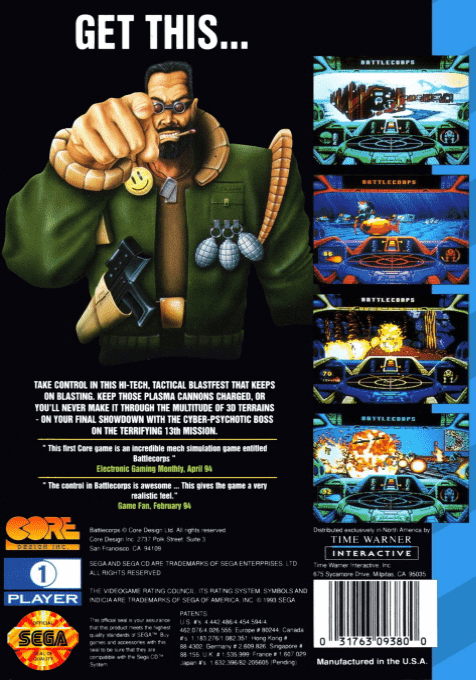 Battlecorps — Box back
