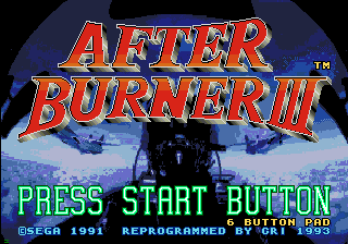 After Burner III — Title screen