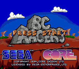 BC Racers — Title screen