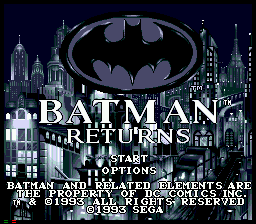 Batman Returns — Title screen