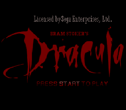 Bram Stoker's Dracula — Title screen
