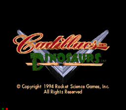 Cadillacs and Dinosaurs : The Second Cataclysm — Title screen
