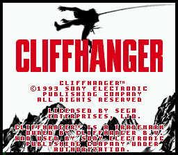 Cliffhanger — Title screen