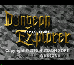 Dungeon Explorer — Title screen