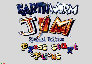 Earthworm Jim : Special Edition — Title screen