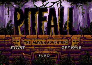Pitfall : The Mayan Adventure — Title screen