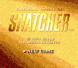 Snatcher — Title screen
