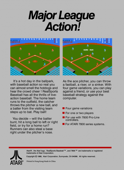 Baseball — Box back