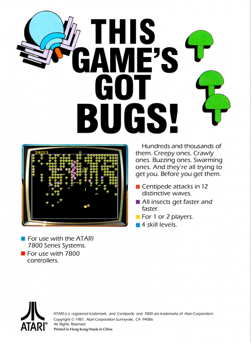 Centipede — Box back