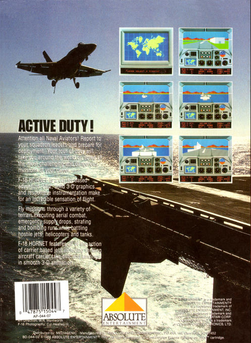 F-18 Hornet — Box back