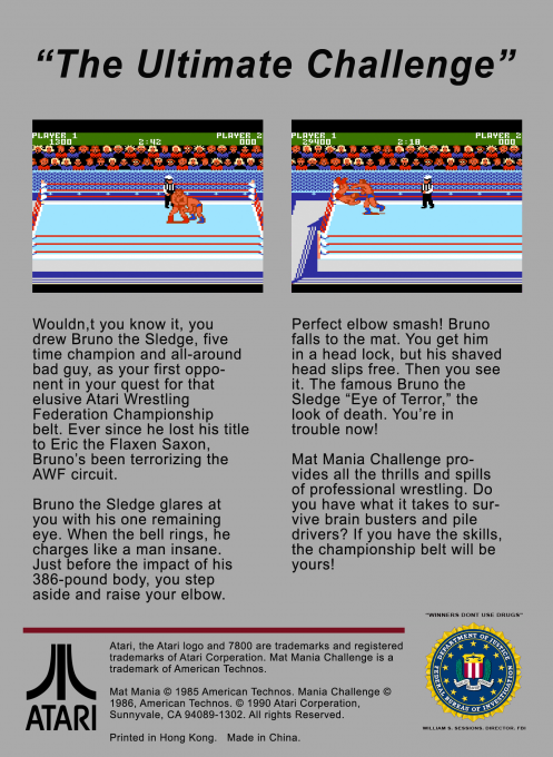 Mat Mania Challenge — Box back