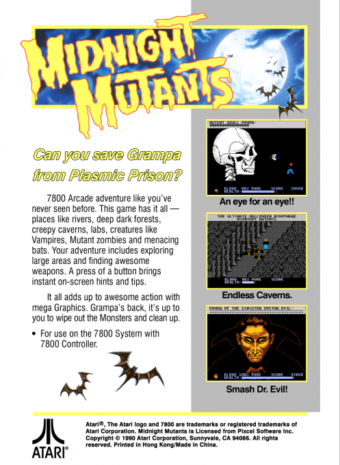 Midnight Mutants — Box back
