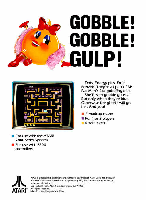 Ms. Pac-Man — Box back