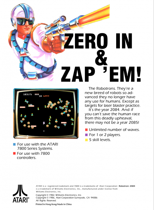 Robotron : 2084 — Box back