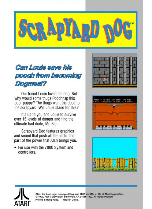 Scrapyard Dog — Box back