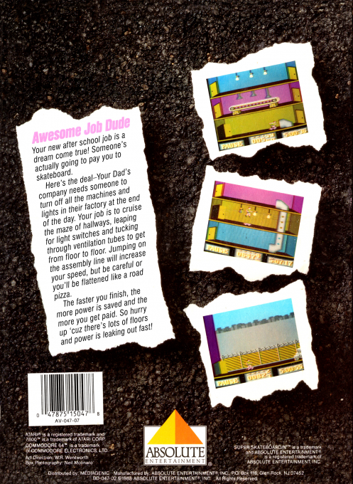 Super Skateboardin' — Box back