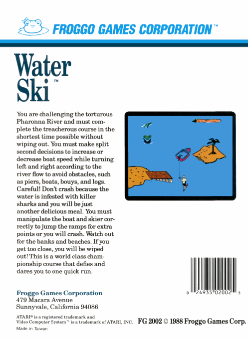 Water Ski — Box back