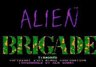 Alien Brigade — Title screen