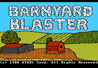 Barnyard Blaster — Title screen