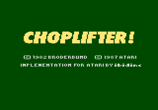 Choplifter! — Title screen