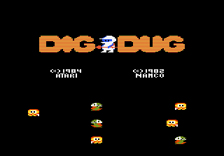 Dig Dug — Title screen