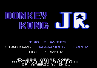Donkey Kong Junior — Title screen