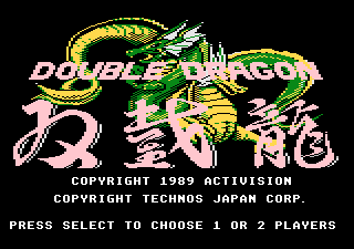 Double Dragon — Title screen