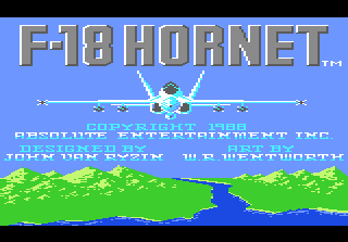 F-18 Hornet — Title screen