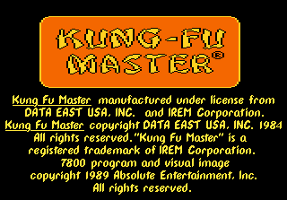 Kung-Fu Master — Title screen