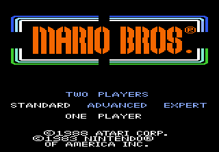 Mario Bros. — Title screen