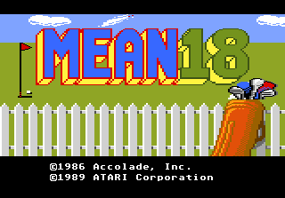Mean 18 : Ultimate Golf — Title screen