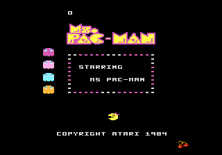Ms. Pac-Man — Title screen