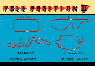 Pole Position II — Title screen