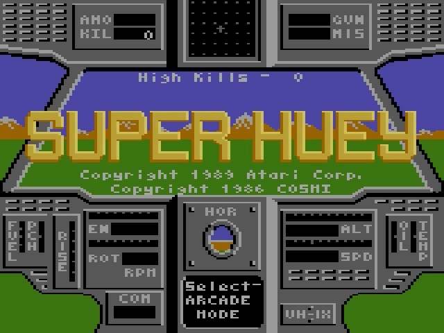 Super Huey UH-IX — Title screen